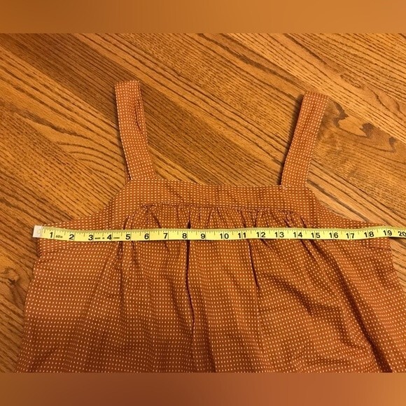 Ana Orange Polka Dot Square Neck Button Straps Top - Picture 9 of 11